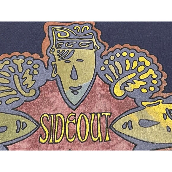 VTG 90s Sideout Single Stitch Surf Beach 2 Side Graphic T Shirt Mens XL USA Fade - Picture 10 of 16